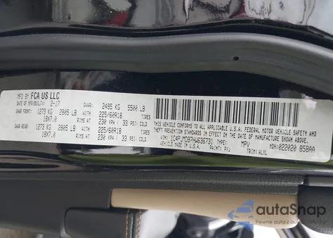 2017 Jeep Cherokee Limited 4X4 from USA, damaged, VIN 1C4PJMDB7HW636731